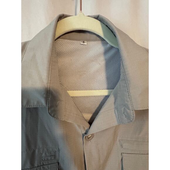 Men's Small Nylon Spandex Outdoor Shirt UPF 40+ Long Sleeve Gray - Picture 5 of 10
